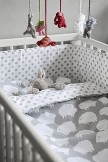 cot bed duvet cover and pillowcase sheep by nubie modern kids boutique