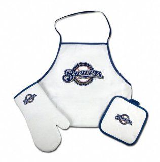 Milwaukee Brewers Apron and Mitt Set : Sports Fan Aprons : Sports & Outdoors