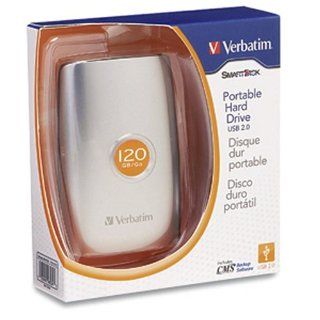 Verbatim 120 GB USB 2.0 Portable External Hard Drive 96534 (Silver): Electronics