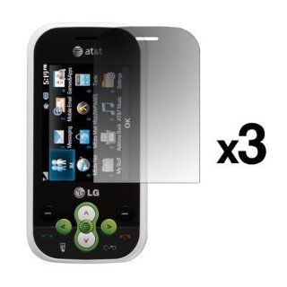3 Pack of Premium Reusable LCD Screen Protectors for LG Etna Neon GT365: Cell Phones & Accessories