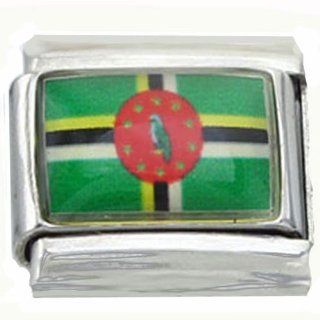 Dominica Flag Italian Charm: Jewelry