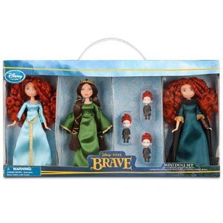 Disney / Pixar BRAVE Movie Exclusive 6 Piece Mini Doll Set 2x Merida, Queen Elinor Triplet Brothers: Toys & Games