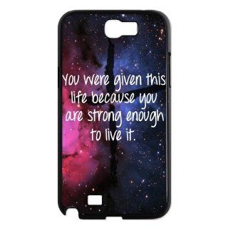 Vcapk Starry Sky Cross Blue Rose Red Universe life Quote Custome Hard Plastic Phone Case for Samsung Galaxy Note 2 II N7100: Cell Phones & Accessories