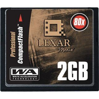 Lexar Media 2 GB 80X Pro Series Compact Flash Card with Write Acceleration Technology (CF2GB 80 380): Electronics