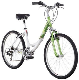 Diamondback Women's 2012 Serene Classic Sport Comfort Bike (White/Green, 17 Inch/ Medium) : Comfort Bicycles : Sports & Outdoors