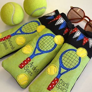 personalised tennis glasses case by sew very english