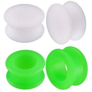 4Pcs ear gauge 3 4 double flare stretching starter kit 20mm Silicone Tunnels Plugs Earlets ARXR Expanders: Jewelry