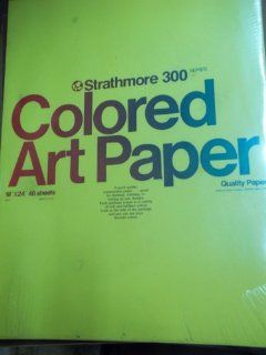 Strathmore, 380 3, Colored Art Paper, 18" x 24, 40 Sheets, Made in USA  Drawing Pads And Books 