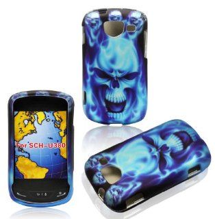 2D Blue Skull Samsung U380 Brightside Verizon Wireless Case Cover Hard Phone Case Snap on Cover Rubberized Touch Faceplates Cell Phones & Accessories