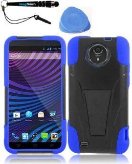 IMAGITOUCH(TM) 3 Item Combo ZTE Vital N9810 T Stand Cover   Black+Blue (Stylus pen, Pry Tool, Phone Cover): Cell Phones & Accessories