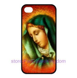 iPhone 4 TPU case/Felxibel cover case with Virgin Mary pattern designed by padcaseskingdom Cell Phones & Accessories