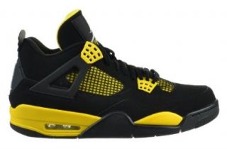 Air Jordan 4 Retro "Thunder" Men's Shoes Black/White Tour Yellow: Shoes