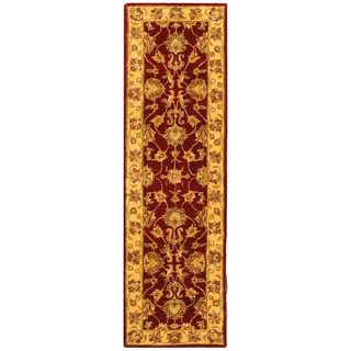 Handmade Heritage Kerman Red/ Gold Wool Runner (23 X 12)