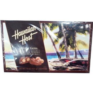 Hawaiian Host The Original chocolate Covered MACADAMIA NUTS BOX 14 OZ (397 g) : Candy And Chocolate Covered Nut Snacks : Grocery & Gourmet Food