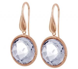 Veronese 18K Clad 22.50 ct tw Crystal Quartz Dangle Earrings —