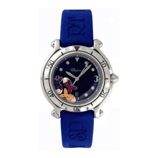Chopard Women's 27/8921 402 Happy Beach Blue Rubber Watch Chopard Watches