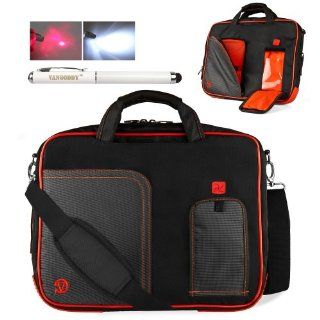 Uniquely designed Vangoddy Neon Red Ultra Durable Reinforced 10 Inch Pindar Sports Bag for all models of the Barnes and Noble Nook HD Plus Tablet + Vangoddy Stylus Pen with Laser Pointer and LED Light Computers & Accessories