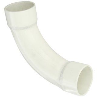 Spears 406 LSF Series PVC Pipe Fitting, Fabricated, 90 Degree Long Sweep Elbow, Schedule 40, 3" Socket Industrial Pipe Fittings