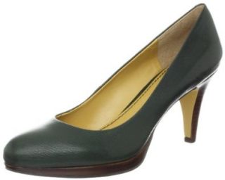Nine West Women's Selene Pump, Dark Green Leather, 9 M US: Pumps Shoes: Shoes