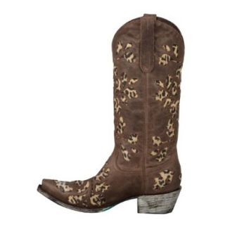 Lane Boots Women's Damask Cowboy Boot in Leopard   9.5: Equestrian Boots: Shoes