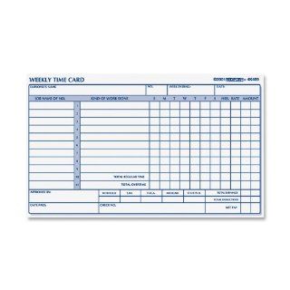 Rediform Employee Time Card, Weekly, 4.25 x 7 Inches, 100 per Pad (4K409) : Employee Time Book : Office Products