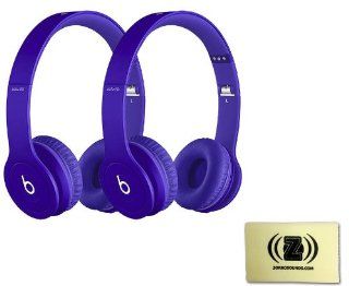 Beats Solo HD Monochromatic Color Headphones Drenched in Purple Bundle with Second Beats Solo HD Drenched in Purple and Custom Designed Zorro Sounds Cleaning Cloth: Musical Instruments