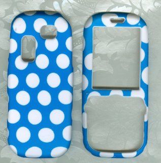 Blue Polka Dot T404g T469 Sgh t404g Hard Faceplate Cover Phone Case for Samsung Gravity 2: Cell Phones & Accessories