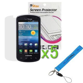 GTMax 5x Clear LCD Screen Protector for Verizon Samsung Stratosphere SCH I405 (FREE Gift BlueMall Wrist Strap Lanyard): Cell Phones & Accessories