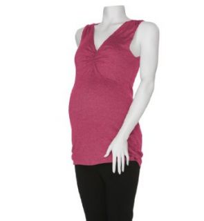 Michael Stars Maternity Shine Shirred Scoop Tee, One Size, Watermelon at  Womens Clothing store