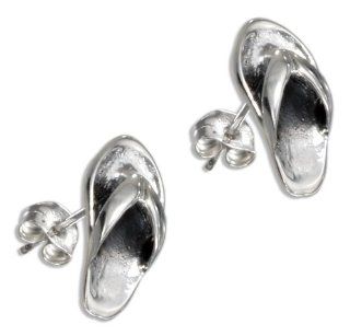 Sterling Silver Flip Flop Earrings Jewelry
