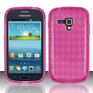 For Samsung Galaxy AMP i407 (AIO) TPU Cover   Hot Pink TPU: Cell Phones & Accessories