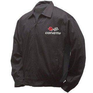 C3 Corvette Lightweight Twill Jacket with Poly Satin Lining   XL: Automotive