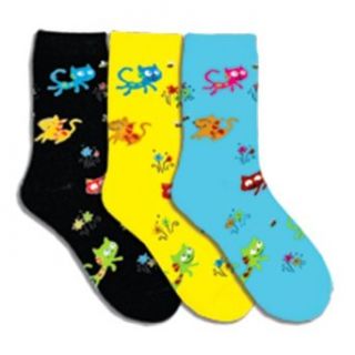 Luxury Divas Colorful Frolicking Feline Cat Assorted Print 3 Pack Crew Socks at  Womens Clothing store