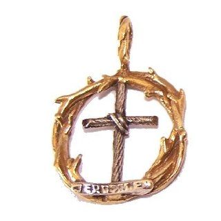 Sterling SIlver with 24 Karat Gold Crown of Thorns with a Cross   Solid Sterling Silver with 24 Karat Gold   Fedorov`s original masterpiece: Imported from Russia by HolyLandMarket: Jewelry