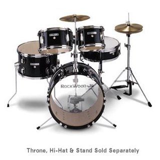 Hohner Rockwood Jr Drum Set   Black Finish 5 Piece Jr Drum Set: Musical Instruments