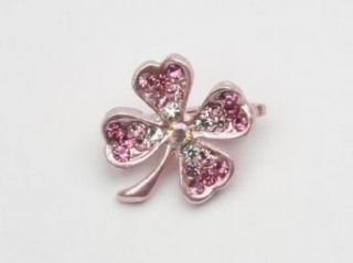 Lucky Clover   Baby Girl & Toddler Hair Clip   Pink: Infant And Toddler Hair Accessories: Clothing