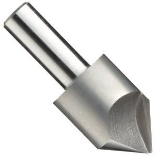 Magafor 424 Series Cobalt Steel Single End Countersink, Uncoated (Bright) Finish, Single Flute, 82 Degrees, Round Shank, 0.5" Shank Diameter, 1" Body Diameter: Industrial & Scientific