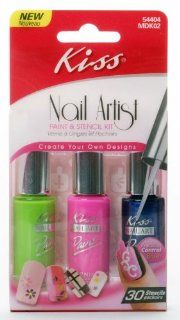Kiss Nail Artist Paint & Stencil Kit (2 PACK) : Nail Art Equipment : Beauty