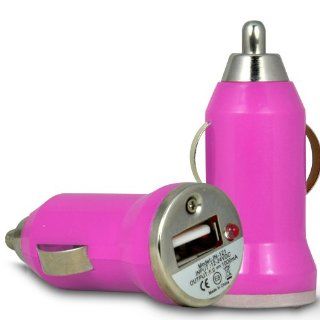Fone Case HTC Droid DNA Rapid Bullet In Car USB Charger With Charging LED Light (Hot Pink) Cell Phones & Accessories