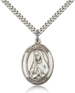 Sterling Silver St. Martha Pendant Pendant Necklaces Jewelry