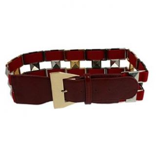 Allegra K 6.5cm Width Elastic Band Stud Accent Burgundy Cinch Belt for Lady at  Womens Clothing store: Apparel Belts