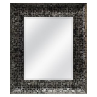 Mosaic Mirror   Pewter &  Black 22.5x24.5