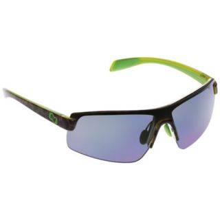 Native Lynx Sunglasses   Black Lime Burst Frame with Blue Reflex Lens 728877