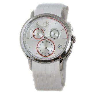 Calvin Klein Quartz Drive Gents White Chronograph Dial Men's Watch K1V27938: Calvin Klein: Watches