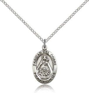 Sterling Silver Caridad Del Cobre Pendant: Jewelry