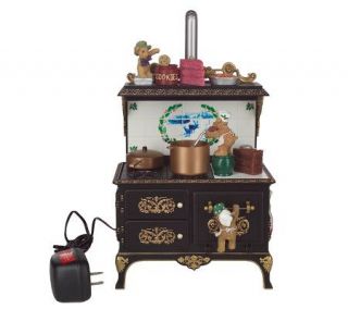 Mr. Christmas Musical Old Fashioned Stove with Cooking Bears —