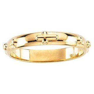 14k Yellow Gold Rosary Ring Right Hand Rings Jewelry