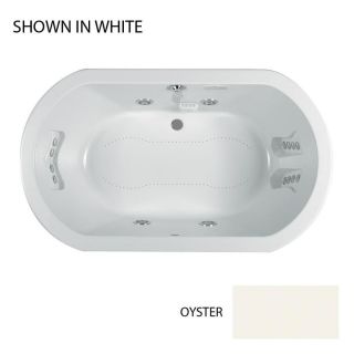 Jacuzzi Duetta 66 in L x 36 in W x 26 in H 2 Person Oyster Acrylic Oval Drop In Whirlpool Tub and Air Bath