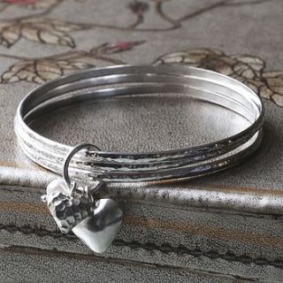 sterling silver argent bangles by hurley burley