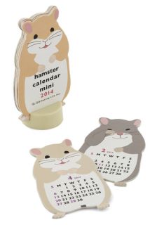 Year of the Critter 2014 Mini Calendar in Hamster  Mod Retro Vintage Desk Accessories